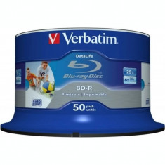 BD-R VERBATIM 25GB viteza 6x 50 buc Single Layer spindle printabil &amp;amp;quot;Wide Inkjet Printable&amp;amp;quot; &amp;amp;quot;43812&amp;amp;quot; foto