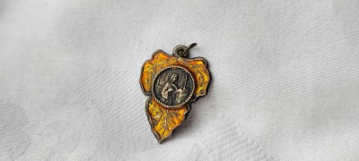 MEDALION MAICA TEREZA de LISIEUX 1900 manopera EXCEPTIONALA de colectie UNIC foto