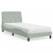 vidaXL Pat cu saltea, gri deschis, 80x200 cm, catifea 3208622