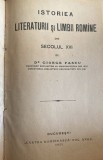 ,,ISTORIEA LITERATURII SI LIMBII ROMANE&quot;SEC.XVI,XVII,XVIII/Dr.GIORGE PASCU/1921`