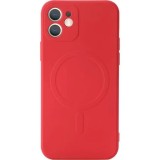Husa protectie flippy compatibila cu iphone 14 pro max, liquid magsafe, ring-shaped, magnetica, rosu