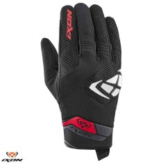 Manusi barbati pentru scuter - motocicleta Roadster vara textil/piele Ixon model MIG 2 Air Flow MS culoare: negru/alb/rosu &ndash; degete tactile 3XL (13/14