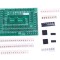 Kit practica lipire SMD, Placa PCB antrenament cu 82 componente, rezistente, condensatori, diode, tranzistori, circuite integrate, 80x59mm