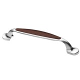 Cumpara ieftin Maner pentru mobila, din metal cu plastic, OZS-4009, lungime 120 mm, distanta gauri 96 mm, wenghe