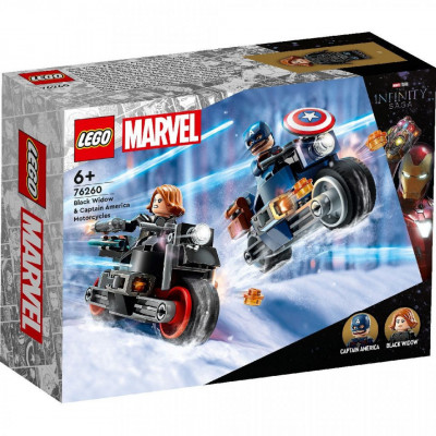 Lego super heroes motocicletele lui black widow si captain america 76260 foto