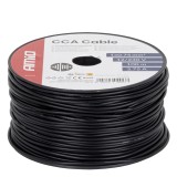 Cablu electric unifilar CCA negru 1x0.75 mm&sup2; 100 m pentru instalatii usoare AMiO