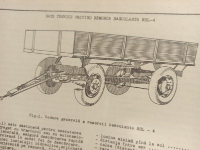 ALBU CU FISE TEHNOLOGICE DE DEMONTARE SI REPARARE A REMORCILOR BASCULANTE LATERAL RBL-4 SI RBT-4, 1964 foto