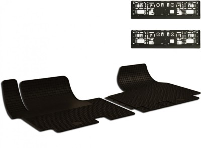 Set Covorase Auto Cauciuc Umbrella Pentru Renault Trafic (2007-2014) Opel Vivaro (2001-2014)- 2Pcs + Suport Numar Inmatriculare Mega Drive Simplu Set foto