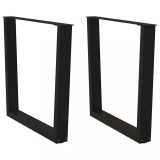 Cumpara ieftin Picioare de masă &icirc;n formă de V, 2 buc., negru, 80x(72-73,3) cm, oțel