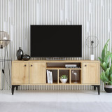 Cumpara ieftin Comoda TV, Emerald, Luna v2, 150 x 40 x 40 cm, pal melaminat, stejar
