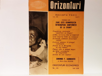 Revista pacii Orizonturi - Nr.122 iulie 1961 foto