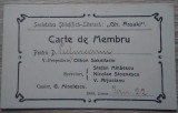 Carte de membru Societatea Științifică - Literară Gh.Assaki,1906