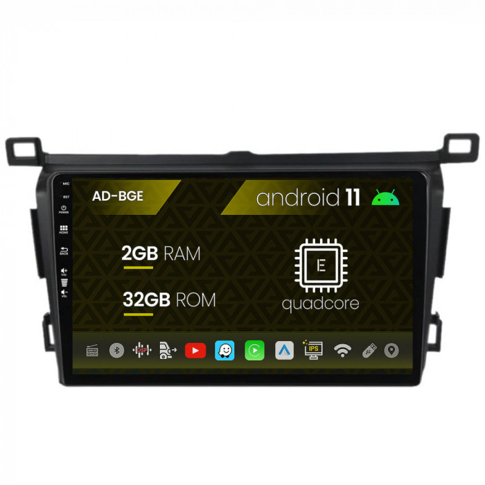 Navigatie Toyota RAV4 (2013-2018), Android 11, E-Quadcore 2GB RAM + 32GB ROM, 10.1 Inch - AD-BGE10002+AD-BGRKIT092