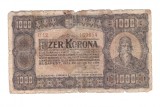 Bancnota Ungaria 1000 Korona 1923, Circulata, Uzata, Rara - Bancnote Europa, Numismatica