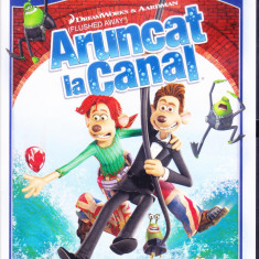 DVD animatie: Aruncat la canal ( Dream Works ; stare f.buna; subtitrare romana )