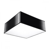Lampă De Tavan Horus Negru Pvc 1 Bec Pătrat Minimalist De Interior