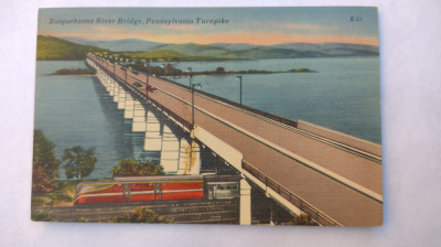 Pod peste Susquehanna tren Pennsylvania SUA foto