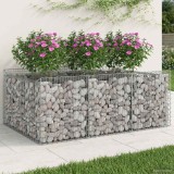 vidaXL Pat ridicat din gabion Argintiu 150 x 100 x 60 cm 42033298