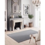 Covor Premium Belgian Model 71301-070, Marime 60 x 115 cm, Gri, Inaltime Fir 20 mm, Antialergic, Polipropilena, Living, Dormitor, Sufragerie, Birou