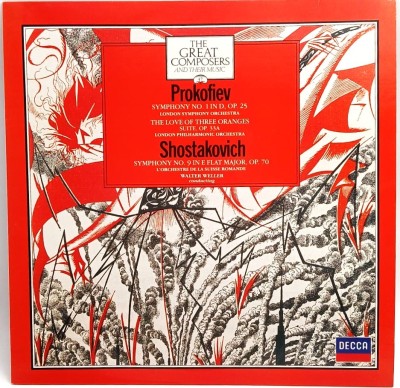 Prokofiev / Shostakovich &amp;lrm;&amp;ndash; Symphony No. 1 In D, Op. 25 / The Love Of Three Oranges Suite, Op.33A / Symphony No. 9 In E Flat Major, Op. 70 vinil LP foto