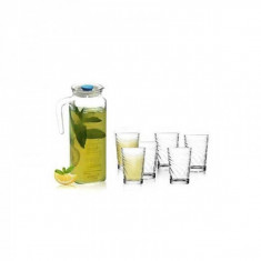 Set 4 carafe 1.2L cu 24 pahare 22ml din sticla Filiz S2 foto