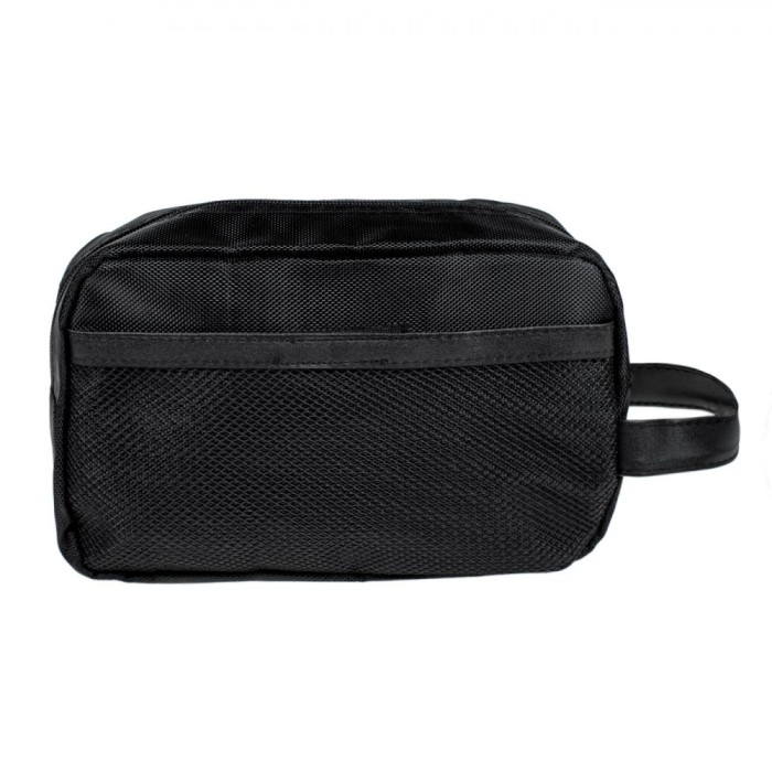 Geantă Cosmetice, Model Unisex, Negru, 25x9x16cm, Buzunar Exterior Plasă, Poliester
