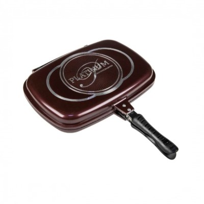 PL-DADG28 BURGUNDY PLATIUM COLLECTION Tigaie dubla cu interior marmorat, 28 cm foto