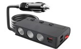 Cumpara ieftin Adaptor priza auto cu 3 porturi, 180W, QC 3.0, 3 x USB, 1 x Type-C, Afisaj display voltaj, Incarcare rapida, 12V 24V, Negru