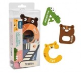 Set 26 litere magnetice, mari, alfabet cu animale, magnet pe tot spatele