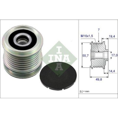 Fulie alternator Mercedes C-Class (W203), C-Class (W204), C-Class Coupe (Cl203), C-Class T-Model (S203), CLC-Class (Cl203), CLK (C209), E-Class (W212 foto