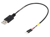 Cablu USB A 1pin x2 0,2m Negru 22AWG DELOCK 85401
