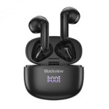 Cumpara ieftin Casti wireless semi-in-ear Blackview AirBuds 7 TWS Negru cu cutie de incarcare, Display LED, Control tactil, Incarcare wireless, ENC, DNS