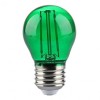 BEC LED G45 E27 2W CU FILAMENT LUMINA VERDE, V-TAC