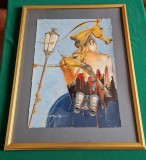 LUIGI PUIU - ARTIST GRAFICIAN IESEAN, MEMBRU UAP - GRAFICA, Nonfigurativ, Grisaille, Altul