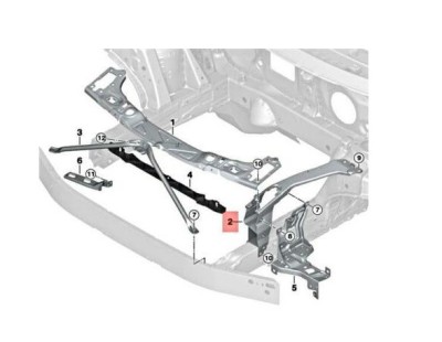 Suport fixare far Bmw X1 (F48), 06.2015-, Fata, partea Stanga, Aftermarket foto