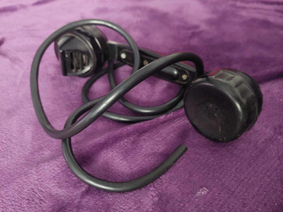 receptor telefon vechi Ebonita-complet anii 40 armata militara,de colectie foto