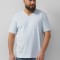 s.Oliver Big Sizes Tricou barbati big sizes cu decolteu in V, Regular fit, Albastru deschis, 2XL