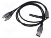 Cablu USB 2.0 VENTION 0,5m USB A la USB C, negru
