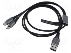 Cablu USB 2.0 VENTION 0,5m USB A la USB C, negru foto