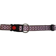 ZGARDA NYLON PENTRU CAINI BULINE ROZ CLICK 10MM 15-25CM foto