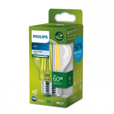 Bec LED Philips Classic A60, Ultra Efficient Light, E27, 4W (60W), 840 lm,