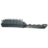 Cumpara ieftin Perie sarma maner plastic cu dinti negri, 4 randuri