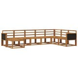 vidaXL Set de canapele de exterior 8 pcs natural Lemn Solid de Acacia 3385440