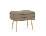 Cumpara ieftin Banca cu spatiu depozitare textil taupe otel natur Olga 50x34.5x42h