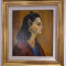 Tablou, Gheorghe Vanatoru,Profil de femeie ( Portretul sotiei ), ulei/ carton, 1946