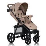 Carucior sport Lionelo Annet Plus Bej Sand, capotina XXL, 0-22 kg