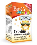 Vitamina C si Vitamina D - DUO Junior x 100 comprimate masticabile / Bioco