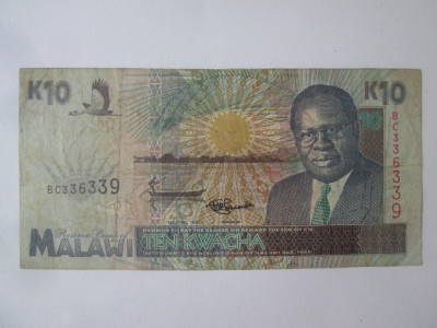 Malawi 10 Kwacha 1995 foto