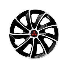 Set 4 Capace Roti potrivite jantelor de 16 inch, pentru Mitsubishi, model Stig Extra Black &amp;amp; White foto