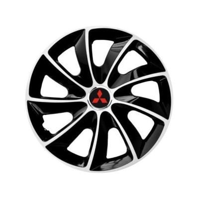 Set 4 Capace Roti potrivite jantelor de 14 inch, pentru Mitsubishi, model Stig Extra Black &amp;amp; White foto